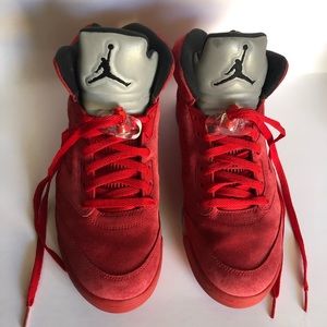 Air Jordan 5 Retro-Red Suede. Size 10